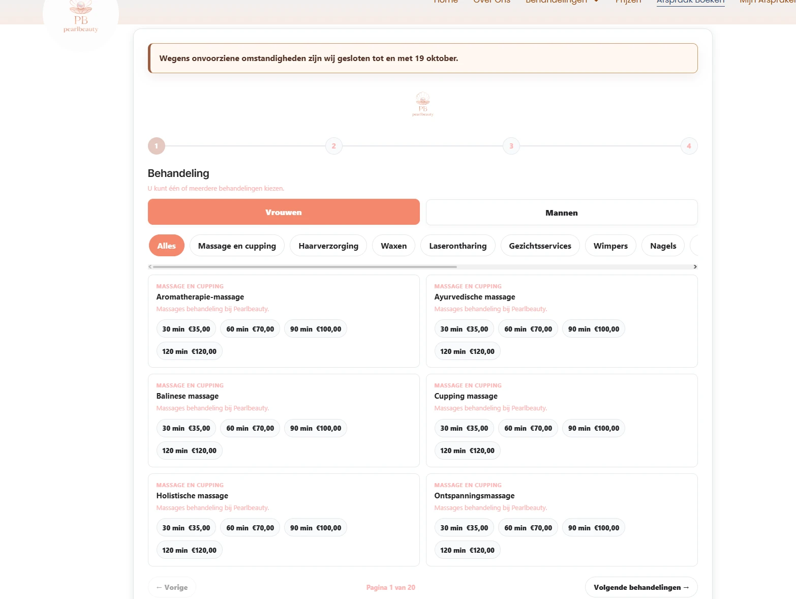 Van salonsite naar een compleet boekings- en beheersysteem.
